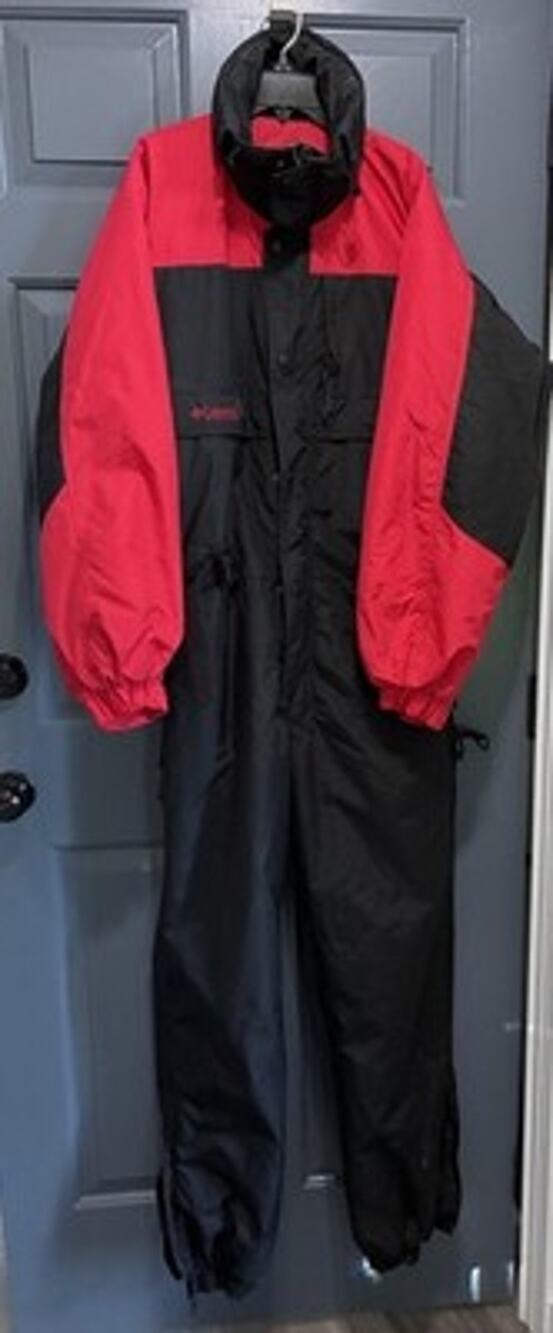 Columbia Ski Suit Mens One Piece Snowsuit Snow Bib Jumpsuit vtg Coveralls Large